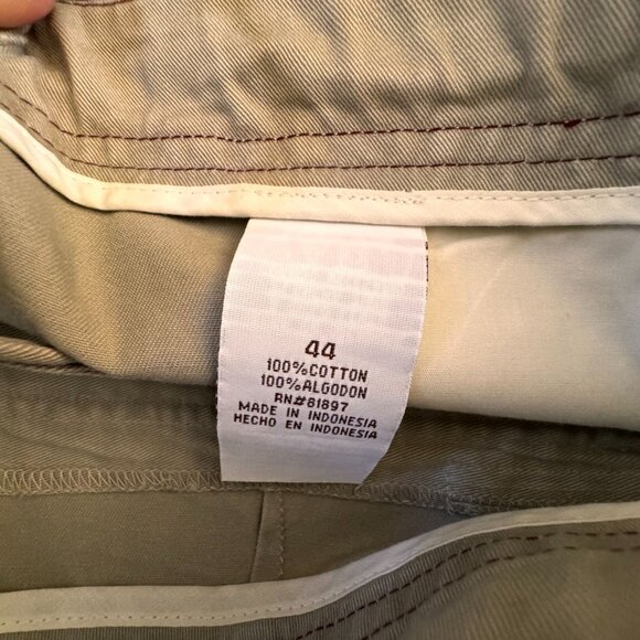2/$18 SALE! ‎ Perry Ellis Cargo Stone Mens 44W Relax Fit Shorts Flap Pockets 10" - Picture 5 of 7